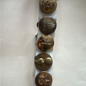 Gold Military-Themed Button Set